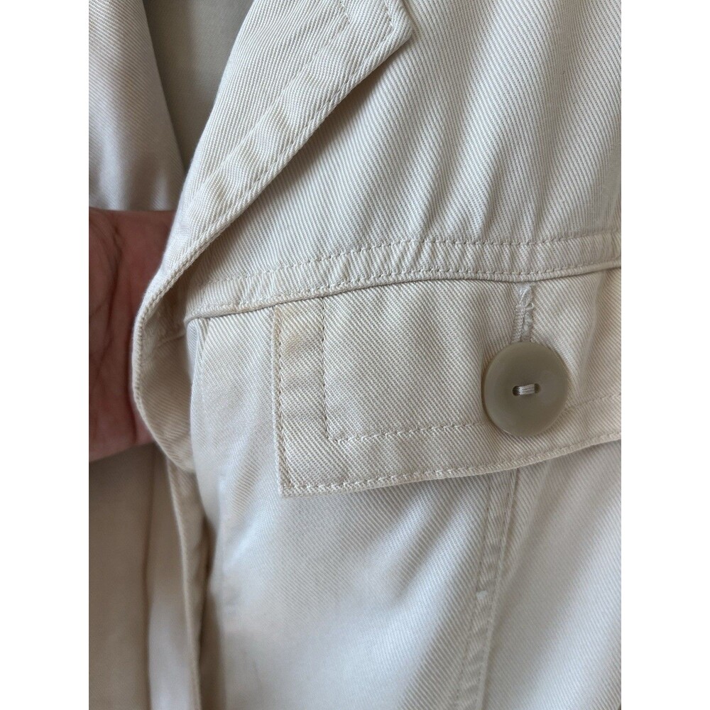 Talbots Tie Waist Vest Cream Resort Safari Outdoors Quiet Luxury Women’s Size 4 - Picture 13 of 13